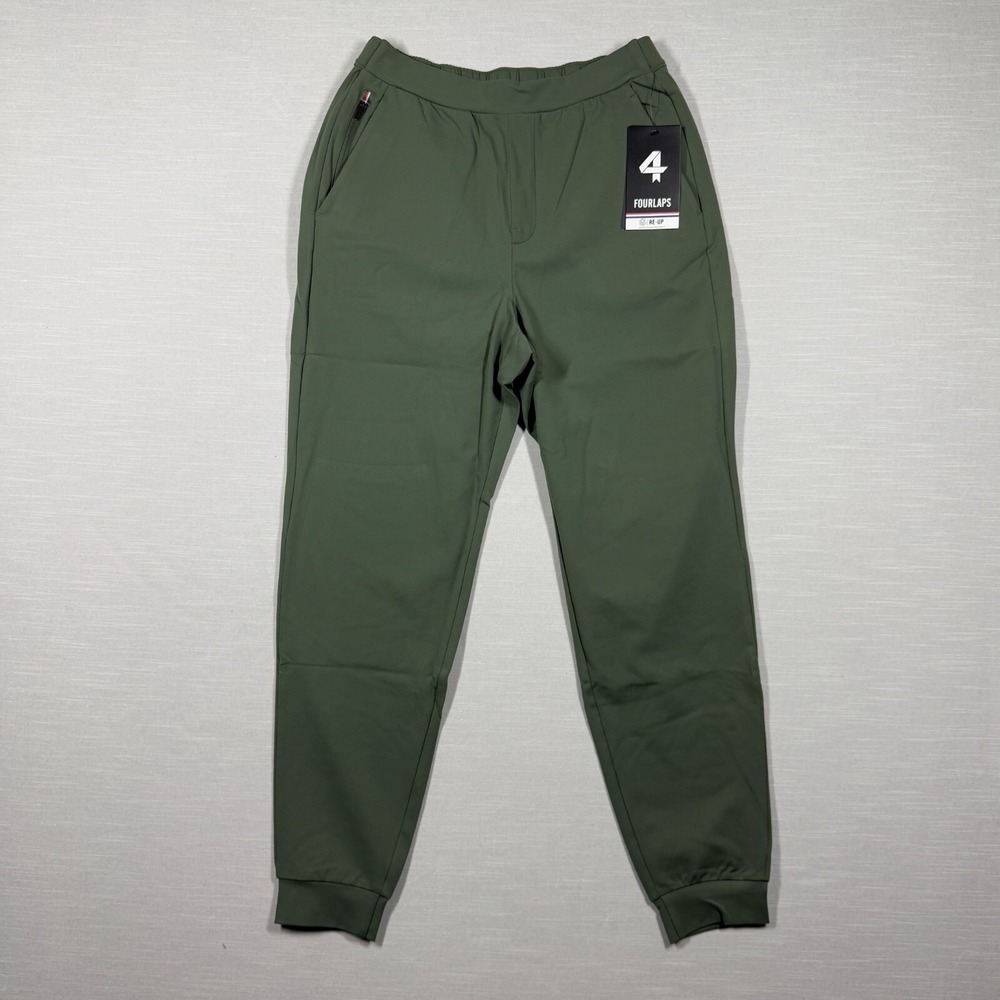 Fourlaps Jogger Pants Womens Small Green Stretch Slim Comfort Sports Casual